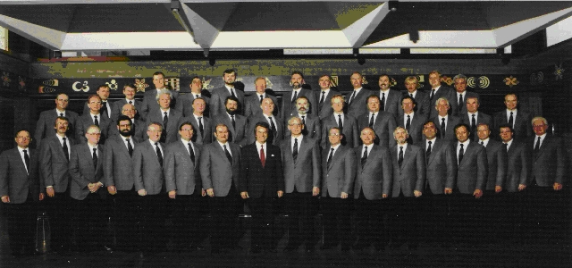 1987: Feier des 100-jährigen Bestehens, Chorleiter  Otto Groll,  Vorsitzender Günter Strätker